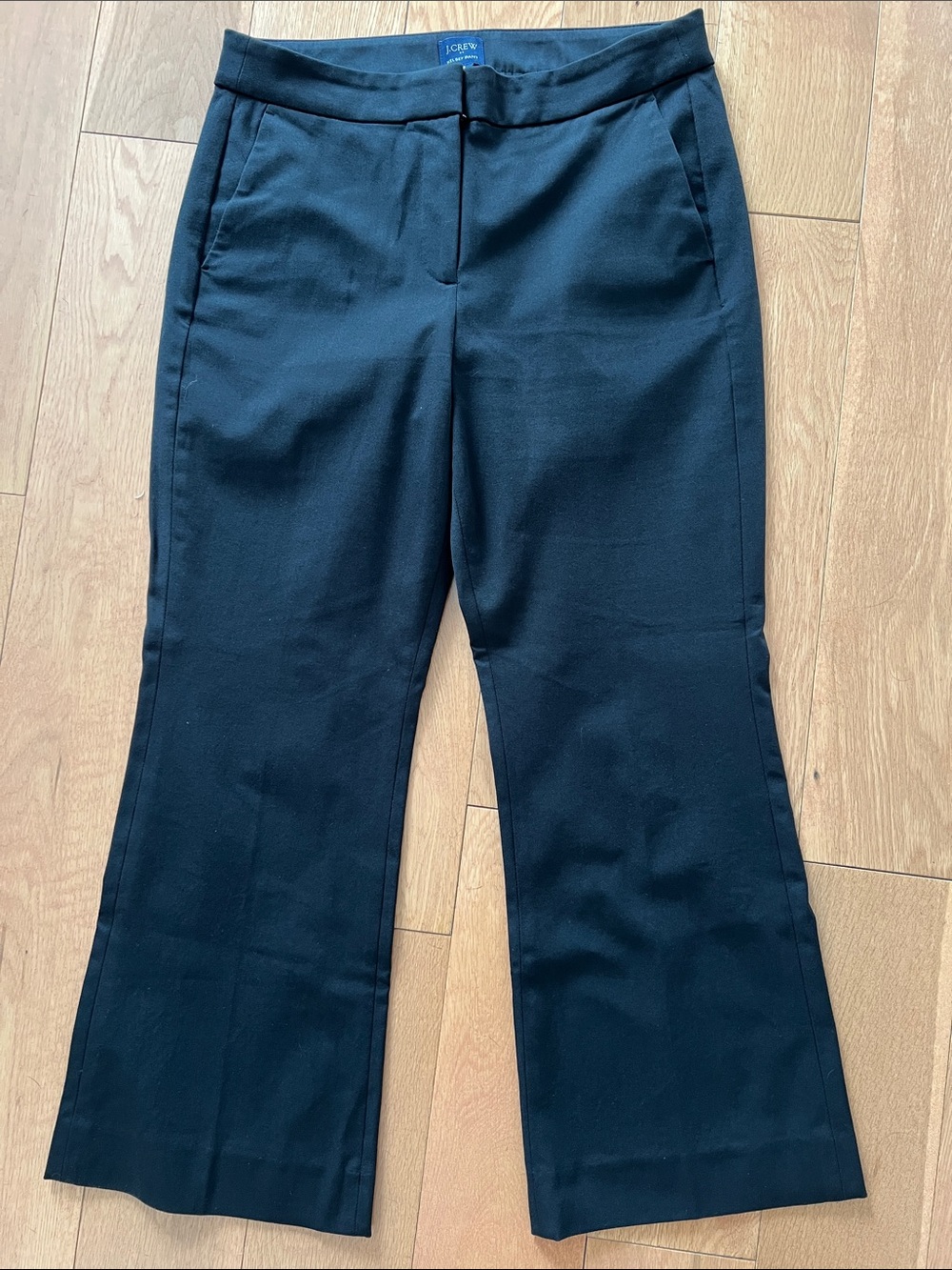 J. Crew Kelsey Black Flare Cropped Pant